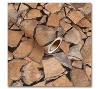 CRE8TIVE Orange Chopped Wood Effect Vinyl Self Adhesive Firewood Contact Paper - Matte Textured Wood Grain Wallpaper for Cabinets, Kitchen, Fireplace - 30cm x 200cm
