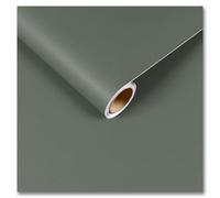 CRE8TIVE Sage Green Self Adhesive Wallpaper 30cm x 900cm Thick Vinyl Wrap Light Green Contact Paper Waterproof Wallpaper for Bedroom Peel and Stick Wall Paper for Living Room Bathroom Kitchen Cabinet