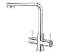 CREA 4 Way Kitchen Tap, 360° Swivel Soda Kitchen Sink Tap, Chrome