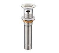 Crea Bathroom Sink Drain 1 1/2" Sink Drain Stopper, Bathroom Pop Up Waste Drain Stop with Overflow Brushed Nickel