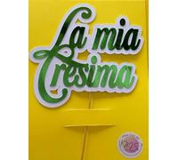 Crea con Me My Confirmation Cake Topper, Green Mirror with White Background, Cardboard, 15 x 21 cm, Cake Decoration