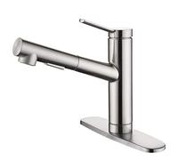 CREA Kitchen faucets, Bar Sink Faucet, Kitchen Sink Faucet Pull Out Brushed Nickel Single Handle Utility Prep Wet Commercial Modern rv Faucet Delta Low Arc Outdoor Laundry Faucet