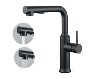 CREA Kitchen Tap with Pull Out Sprayer, Dual Function Sprayer, 360° Swivel Single Handle, Magnetic Docking, Matte Black