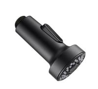 CREA Multi Function Pull Out Kitchen Tap Spray Head Replacement Part, 2 Function Kitchen Sink Tap Sprayer Replacement Nozzle, Kitchen Tap Head Hose Spray Spout, Universal G 1/2-inch Black