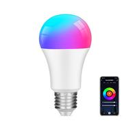 CreaBivotion Smart Light Bulbs,LED Light Bulbs Color Changing,Music Sync, 16 Million RGBWW Color Smart Bulb That Work with Alexa & Google Home, 2.4Ghz WiFi, 9W,800 Lumen Pack of 1