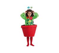 Creaciones Llopis Flowerpot Girl Costume Green 7-9 Years Kids