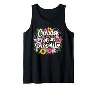 Creada Con Proposito | Latina Girl Power Inspirational Woman Tank Top