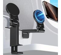 CreaDream 1 Pack Airplane Phone Holder Mount for Magsafe, Plane Travel Essentials Foldable Phone Stand with 360° Rotation, Woman Man Long Flight Must Haves Travel Accessories for Desk, Tray Table