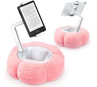 CreaDream Pumpkin Tablet Pillow Stand for Bed, Fits 4.7-13" Devices, Pink | Adjustable Kindle Stand Holder for Bed/Sofa, with Detachable Snack Bowl, Compatible with 4.7"-13" IPad, Tablet, Phone