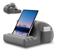 CreaDream Tablet Pillow Stand, Tablet Holder for Bed, Lap and Desk with 3 Viewing Angles, Soft Pillow Pad Compatible with 4-13" Tablets, iPad Pro 13 11 Air, Kindle, Galaxy Tab,Grey