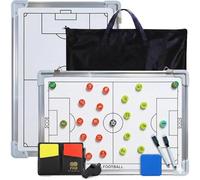 CREADY® Football Coach Board 44x31cm, Tactical Folder for Training, Gifts for Coaches, Magnetic Football Board, Football Coach Board with Magnetic Pieces and Accessories
