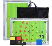 CREADY Football Coach Board 53 x 31 cm, Tactical Folder for Training, Gifts for Coaches, Magnetic Football Board, Football Coach Board with Magnetic Chips and Accessories