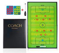 CREADY Football Coach Board Tactical Folder for Training Plays During Practice - Gifts for Coaches. The Boards Include Magnetic Pieces and a Marker