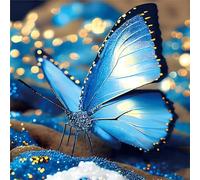 CREAFOMIFE 1024 Piece Blue Jigsaw Puzzle for Adults, Blue Butterfly Large Puzzle, Gift for Adult Puzzle Lovers ( 24 x 24Inches )