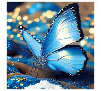 CREAFOMIFE 1024 Piece Jigsaw Puzzle for Adults, Hard Difficult Challenging Large Puzzle, Gift for Adult Puzzle Lovers Blue Butterfly Picture (61 x 61 cm)