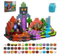 CREAFOMIFE 200PCS 0.8In/2CM Magnetic Blocks, Magnet Cubes Building Block Toy for Kids 3+, Christmas & Birthday Gifts