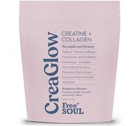CreaGlow™ Naticol Marine Collagen + Creatine Monohydrate + Electrolytes Powder | Glow & Strength All in 1 with Magnesium, Vitamin C, Biotin & Hyaluronic Acid | Raspberry Flavoured | Free Soul
