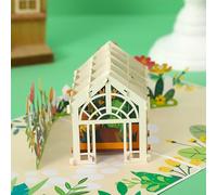 Creaher Birthday Card, 3D Pop Up Birthday Card Greenhouse Pop Up Card with Envelope, Pop Up Birthday Greeting Cards for Gril Women Men Mom Wife Birthday Gifts