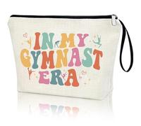 Creakraft IN MY GYMNAST ERA Singer Fans Travel Cosmetic Bag Gymnastics Accessories Vacation Travel Organizer Zipper Pouch Gymnastics Gifts for Girls Women, White, 1pack Gymnast