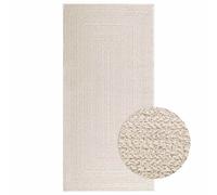(cream, 100 x 200 cm/rectangular design) vidaXL Rug Floor Carpet for Indoor and Outdoor Door Mat Kitchen Rug Jute Look
