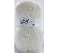 Cream 100g 4 Ply Soft Knitting Wool Yarn - Woolcraft Babycare 4 Ply