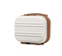 (Cream, 12-inch) ABS Hard Shell Luggage Suitcase Set Travel Trolley Case