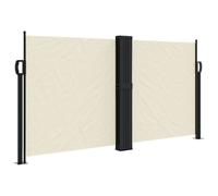 (cream, 120 x 1000 cm) vidaXL Retractable Side Awning Outdoor Privacy Screen Balcony Sunshade Shelter
