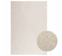 (cream, 120 x 170 cm/round design) vidaXL Rug Floor Carpet for Indoor and Outdoor Door Mat Kitchen Rug Jute Look