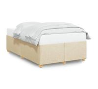 (cream, 120 x 190 cm) vidaXL Bed Frame Bed Base Bedstead Mattress Foundation Cream 100x200 cm Fabric