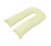 (Cream) 12Ft Long U Shaped Full Body & Back Support Pillow Extra Fill With Hollow Fiber- Soft Cuddle Pregnancy & Leg Support Pillow with Free Pillowcase