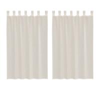 (cream, 140 x 175 cm) vidaXL Voile Curtains with Rod Pockets 2 pcs Black net curtain sheer curtain