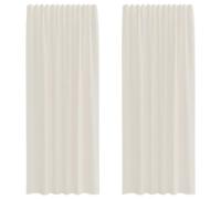 (cream, 140 x 225 cm) vidaXL Voile Curtains 2 pcs net curtain sheer curtain