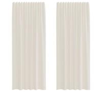 (cream, 140 x 245 cm) vidaXL Voile Curtains 2 pcs net curtain sheer curtain