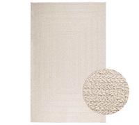 (cream, 160 x 230 cm/rectangular design) vidaXL Rug Floor Carpet for Indoor and Outdoor Door Mat Kitchen Rug Jute Look