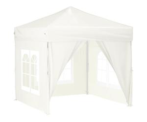 (cream, 197.5 x 197.5 x 234 cm) vidaXL Folding Party Tent with Sidewall Patio Camping Gazebo Pavilion Marquee