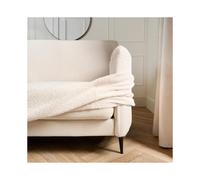 (Cream, 2 Seater - 145 x 185cm) OHS Boucle Elastic Stretch 2 or 3 Seater Sofa Cover Protector