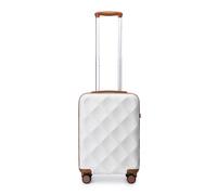 (Cream, 20 Inch) 1 to 4 Pcs ABS Hard Shell Travel Suitcase with TSA Lock