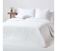 (Cream, 200 x 200 cm) Luxury Quilted Velvet Bedspread Geometric Pattern Eternity Ring and Paragon Diamond Throw