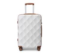 (Cream, 24 Inch) 1 to 4 Pcs ABS Hard Shell Travel Suitcase with TSA Lock