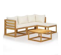 vidaXL 5 Piece Garden Lounge Set with Cushions Solid Wood Acacia (UK/IE/FI/NO only), Brown