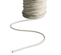 Cream 3mm Elastic Cord Round Stretchy Thread Hat Elastic Cord Thin Elastic Beading String For Masks Hats Jewellery Crafts Hair Accessories Threading Tags (Cream - 3mm - 10 Meters)
