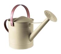 Cream 4.5L Metal Watering Can with Detachable Sprinkler Nozzle & Pink Handle - Colourful Indoor Outdoor Home Garden Water Bucket Tool for Plants, Houseplant, Flowers, Lawn - H30 x W20 x D43cm