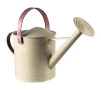 Cream 4.5L Metal Watering Can with Detachable Sprinkler Nozzle & Pink Handle - Colourful Indoor Outdoor Home Garden Water Bucket Tool for Plants, Houseplant, Flowers, Lawn - H30 x W20 x D43cm
