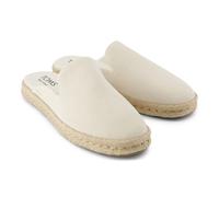 (Cream, 4 (Adults')) TOMS Santiago Mule Leather Women's Light Sand Mules