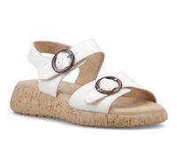 (Cream, 5 (Adults')) Hush Puppies Alison Leather Women's Cream Sandals