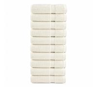 (cream, 50 x 100 cm/ 10 pcs) vidaXL Premium Sauna Towels Guest Bath Towel 10 pcs Grey 600gsm 100% Cotton