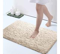 (Cream, 50 x 80 cm (1 ft 6 in x 2 ft 6 in)) Non Slip Bath Mats Shaggy Fluffy Welcome Door Mats