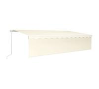 Manual Retractable Awning with Blind&LED 6x3m Cream