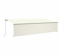 Manual Retractable Awning with Blind&LED 6x3m Cream
