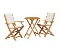 (cream, 60 x 75 cm) vidaXL Bistro Set 3 Piece Outdoor Bar Set Blue and White Fabric and Solid Wood